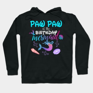 Paw Paw Of The Birthday Mermaid Matching Family Hoodie